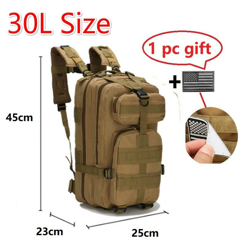 Nylon Waterproof Backpack Outdoor Military Rucksacks Tactical Sports Camping Hiking