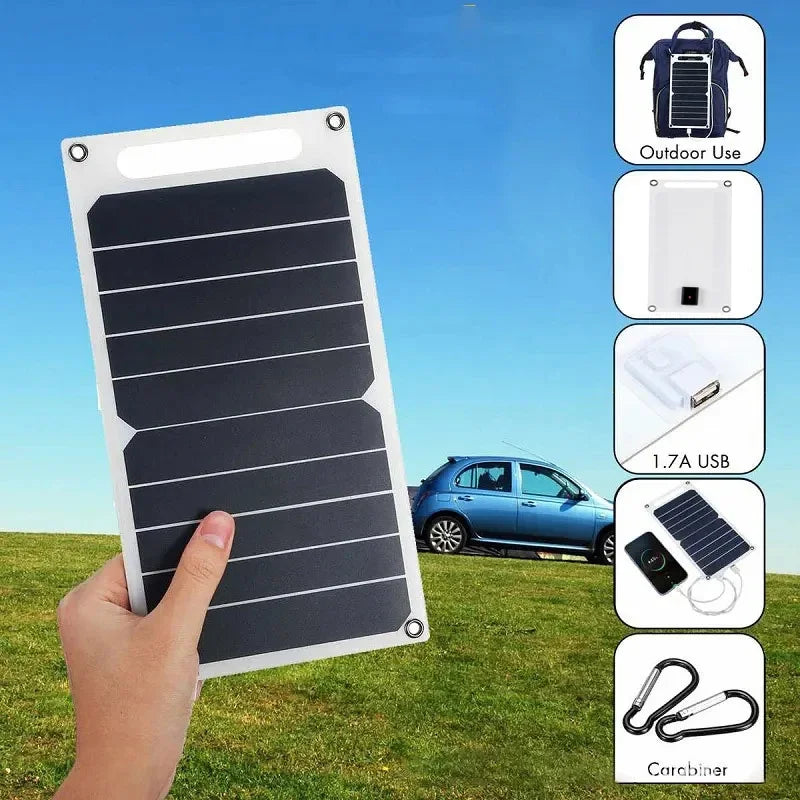 30Watt Solar Panel With USB Waterproof Outdoor Hiking And Camping Portable Battery Mobile Phone Charging Bank Charging Panel 6.8V
