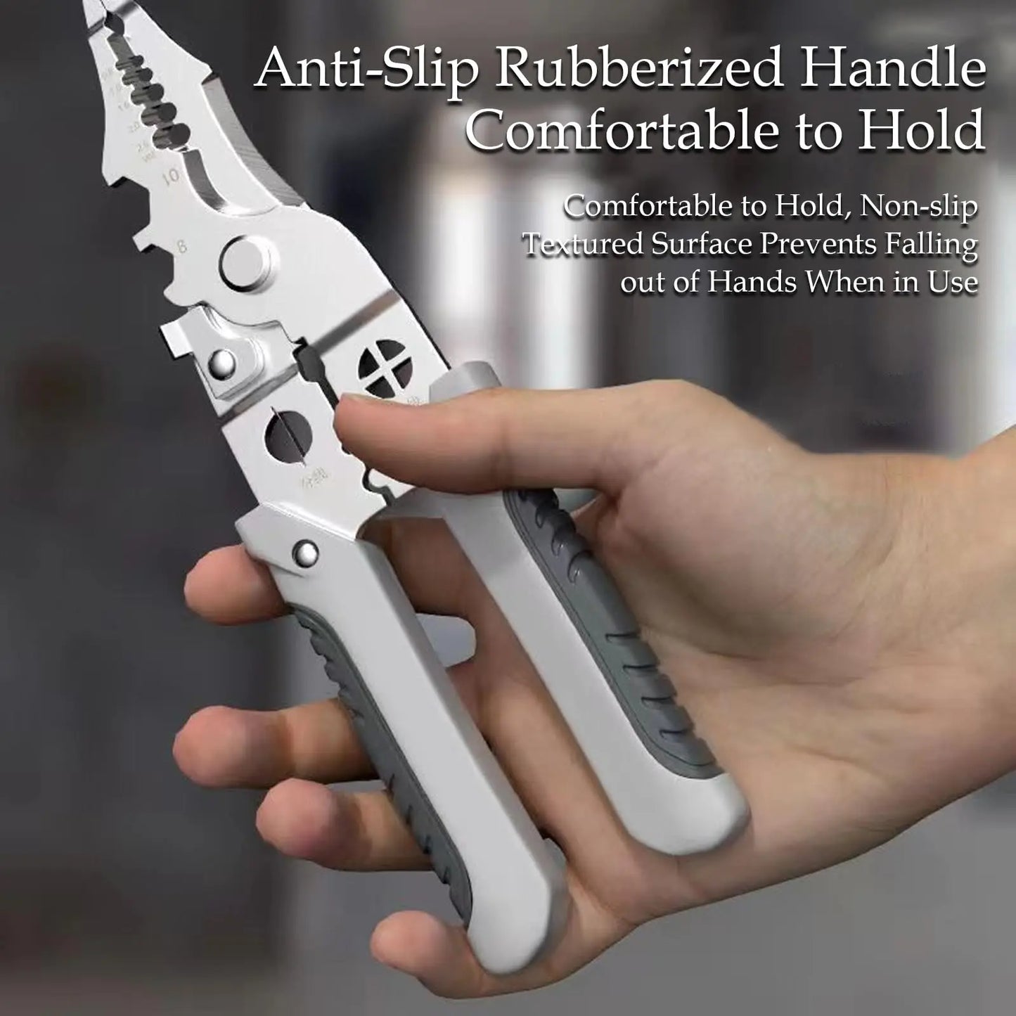 Multifunctional Electrician Pliers, 6-in-1 Wire Stripper Separator, Cutting and Crimping Tool for Cable Repair and Installation
