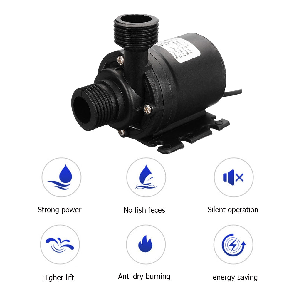 Water Pump Mini Brushless Motor Submersible. For Cooling System Fountains Heater