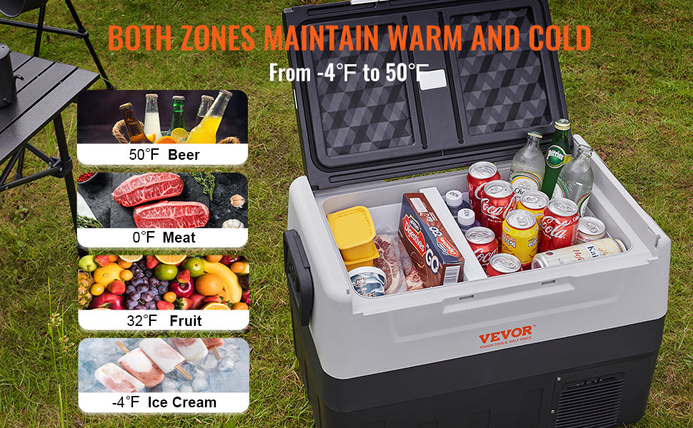 Portable Car Refrigerator with Wheel Compressor Freezer for Camping, Boats, Picnics, Car, Home and Travel.