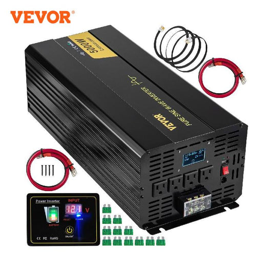 Sine Wave Power Inverter 12V DC to 120V AC . Powers TVs, Laptops, and Fans,