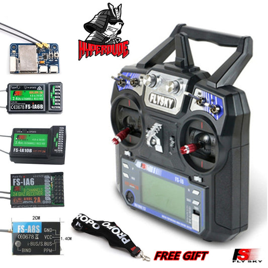 FLYSKY FS-i6 FS I6 2.4G 6CH Transmitter, FS-X6B Receiver for Helicopter Airplane FPV Drone Mode