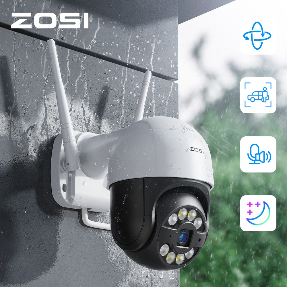 ZOSI Wifi PTZ Camera 2MP 3MP Starlight Night Vison Surveillance Camera.