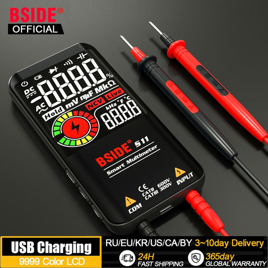 Professional Digital Multimeter DC/AC Voltage Electric Tester USB charging